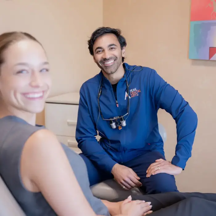 Dr. Amar with Patient in Chair